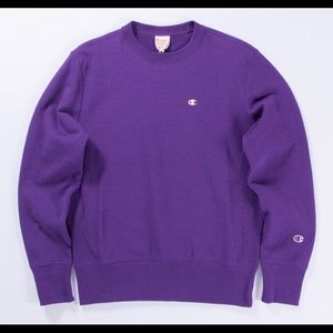 purple champion crewneck